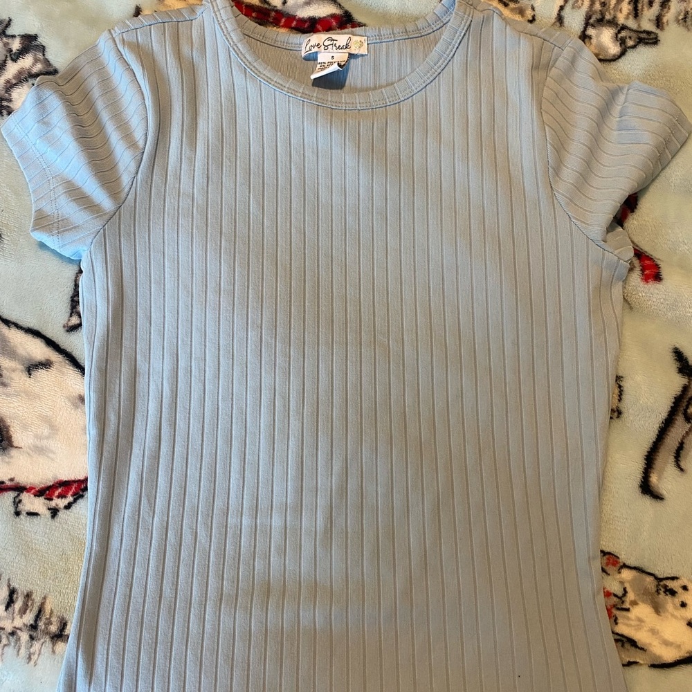 Blue crop top